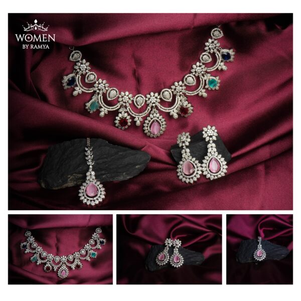 Exquisite Lab-Gemstone Necklace