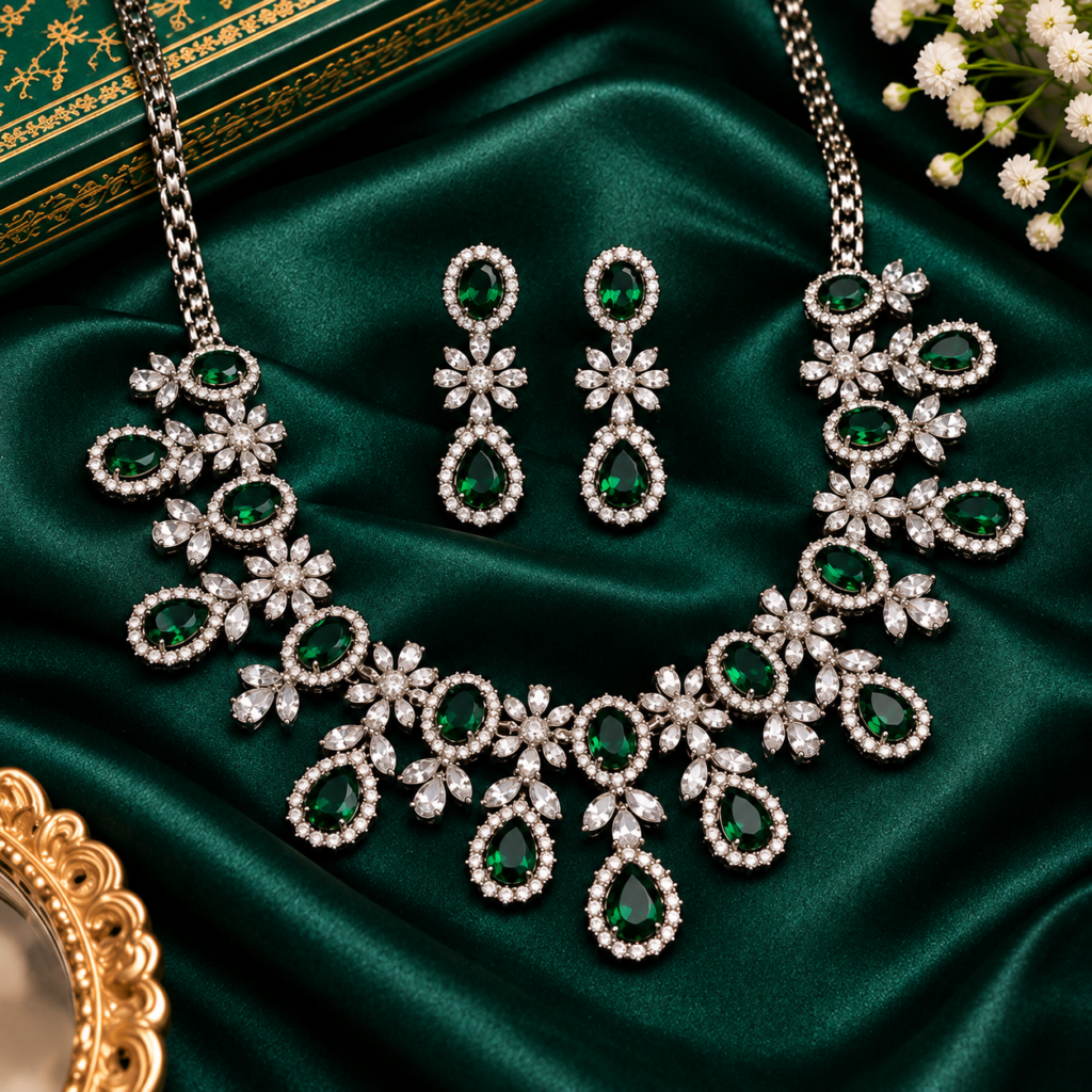 Deep Rich Green hue Necklace