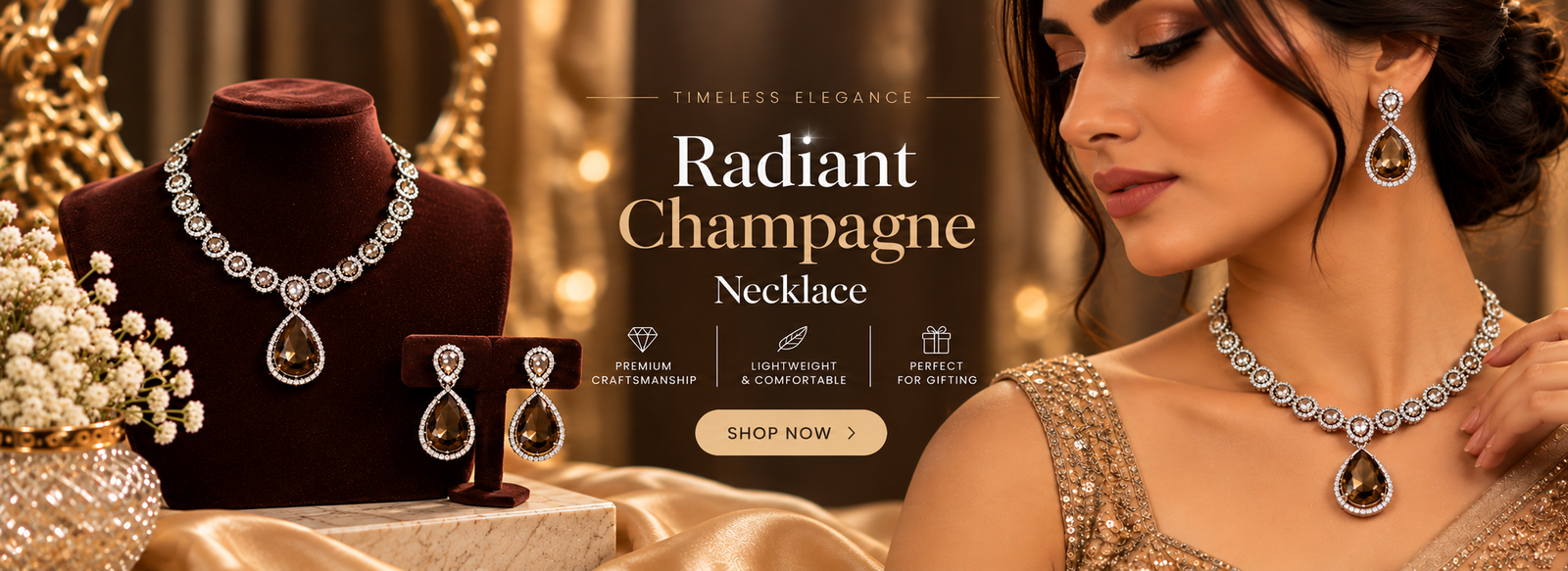 Radiant Champagne Necklace