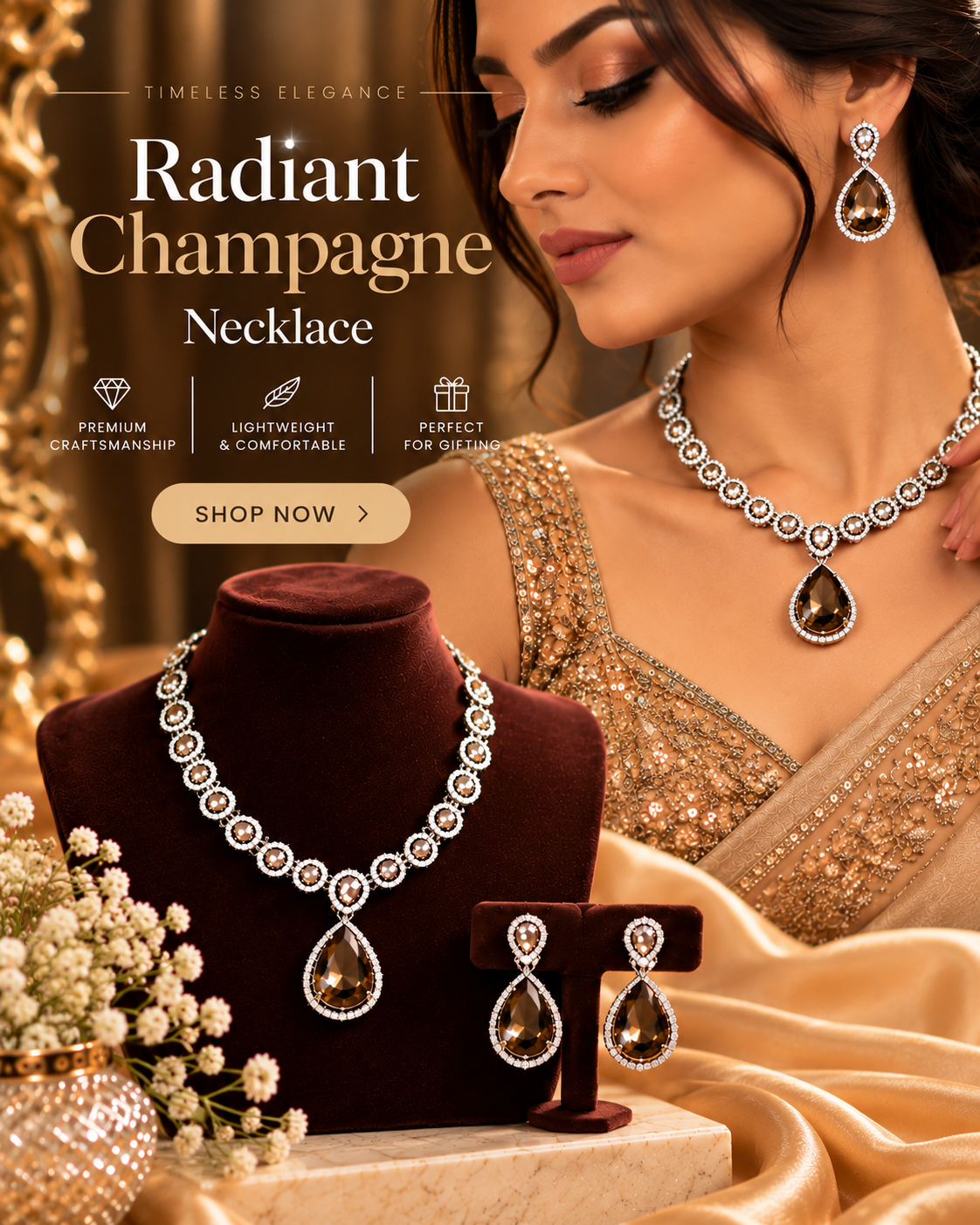 Radiant Champagne Necklace