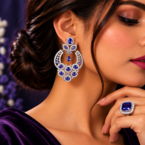 Dazzling Lavender Earring and Ring