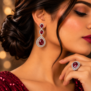 Raindrop Earrings and Ring