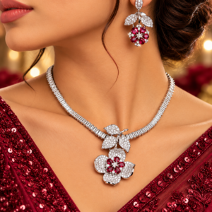 Ruby Floral Necklace